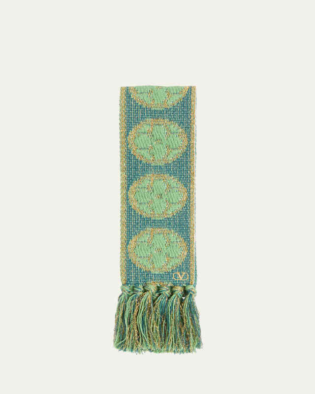 Metallic Antibes Cotton Fringe Scarf